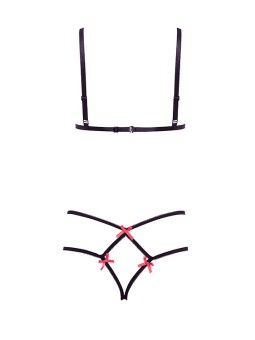 COMPLETO INTIMO 4 pz BARELY BARE "TIE ME UP" - COLORE NERO - TAGLIA UNICA