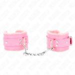 KINK - RESISTENZA DA POLSO IMBOTTITA IN PELLICCIA ROSA CON CINTURA ROSA REGOLABILE 17-29 CM X 6 CM - immagine 2