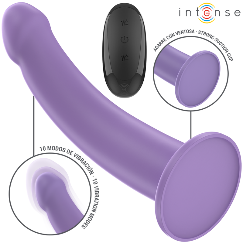 img_196216_8307537b99427620e8a880043b8b6bfa_1.png INTENSE - VIBRATORE EDDIE 17,5 CM 10 VIBRAZIONI VIOLA TELECOMANDO - immagine 1