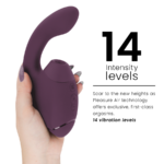 WOMANIZER - DUO NEXT STIMOLATORE DOPPIO CLITORIDEO E PUNTO G VIOLA SCURO - immagine 5